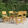 vidaXL Chaises de jardin pliantes lot de 4 47x61x90cm bois massif teck