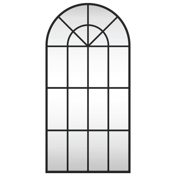 vidaXL Miroir mural noir 40x80 cm arche fer