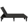 vidaXL Chaise longue double noir 155x138x83 cm polypropyl&egrave;ne