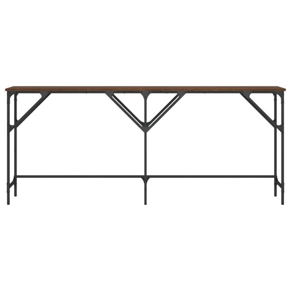 vidaXL Table console ch&ecirc;ne marron 180x29x75 cm bois d'ing&eacute;nierie