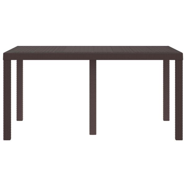 vidaXL Table de Jardin Marron 150 x 100 x 73 cm polyrotin