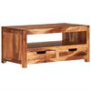 vidaXL Table basse 84x49x40 cm bois d'acacia massif