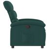 vidaXL Fauteuil inclinable Vert fonc&eacute; Tissu