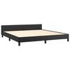 vidaXL Cadre de lit sans matelas noir queen similicuir