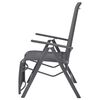 vidaXL Chaise inclinable de terrasse aluminium et textil&egrave;ne noir