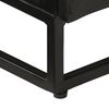 vidaXL Meuble TV noir 110x30x40 cm bois massif de manguier et fer