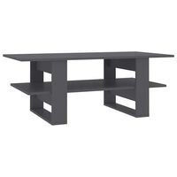 vidaXL Table basse gris 110x55x42 cm bois d'ingénierie