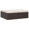 vidaXL Salon de jardin 2 pcs avec coussins R&eacute;sine tress&eacute;e Marron
