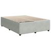 vidaXL Cadre de lit sans matelas gris clair queen velours