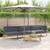 vidaXL Ensemble de Canap&eacute;s Uni 4 pcs Anthracite Bois d'Acacia Massif
