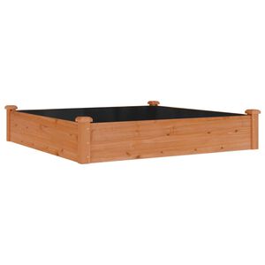 vidaXL Lit sur&eacute;lev&eacute; de jardin doublure 120x120x25 cm bois massif sapin