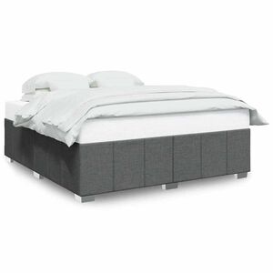 vidaXL Cadre de lit sans matelas gris foncé tissu