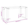 vidaXL Pieds de table basse cadre en O 80x40x43 cm acier