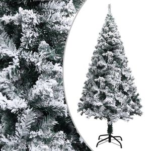 vidaXL Sapin de No&euml;l artificiel avec neige floqu&eacute;e vert 150 cm PVC