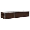 vidaXL Lit surélevé de jardin Marron 240x80x45 cm Acier galvanisé