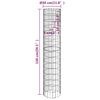 vidaXL Poteau &agrave; gabion circulaire Acier galvanis&eacute; &Oslash;30x150 cm