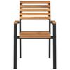 vidaXL Chaises de jardin empilables lot de 2 bois d'acacia et m&eacute;tal