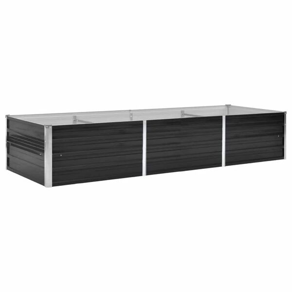 vidaXL Lit surélevé de jardin Anthracite 240x80x45 cm Acier galvanisé