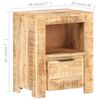 vidaXL Table de chevet 40x30x50 cm Bois de manguier brut
