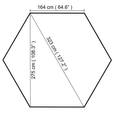 vidaXL Belvédère de jardin 323x275x265 cm Blanc 180 g/m²