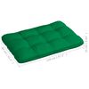 vidaXL Coussins de canap&eacute; palette lot de 7 Vert