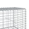 vidaXL Panier gabion avec couvercle 800x50x50 cm fer galvanis&eacute;