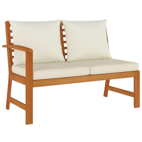 vidaXL Ensemble à manger de jardin 4 pcs coussins Bois acacia