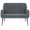 vidaXL Banc Gris fonc&eacute; 108x79x79 cm Velours