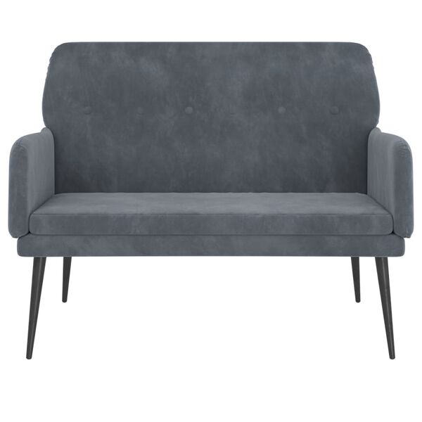 vidaXL Banc Gris fonc&eacute; 108x79x79 cm Velours