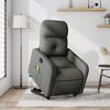 vidaXL Fauteuil inclinable de massage électrique gris foncé tissu