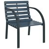 vidaXL Chaises de jardin lot de 2 Gris Bois