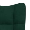 vidaXL Chaise de relaxation Vert foncé Velours