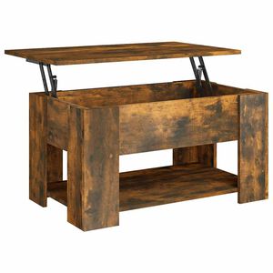 vidaXL Table basse Ch&ecirc;ne fum&eacute; 79x49x41 cm Bois d'ing&eacute;nierie