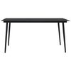 vidaXL Table &agrave; d&icirc;ner de jardin Noir 150x80x74 cm Acier et verre