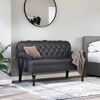vidaXL Banc Chesterfield Noir 119,5 x 64,5 x 75 cm Cuir synth&eacute;tique