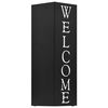 vidaXL Porte-parapluie Welcome Acier Noir