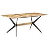 vidaXL Table &agrave; manger 180x90x76 cm Bois de manguier massif