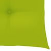 vidaXL Chaise &agrave; bascule avec coussin vert vif Bois de teck solide