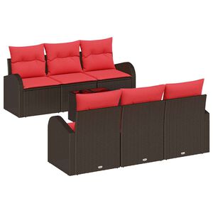 vidaXL Ensemble de canapé de jardin Marron 55 x 55 x 37 cm polyrotin