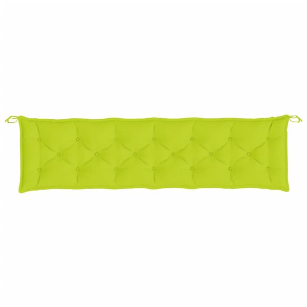 vidaXL Coussin de banc de jardin vert brillant 200x50x7cm tissu oxford