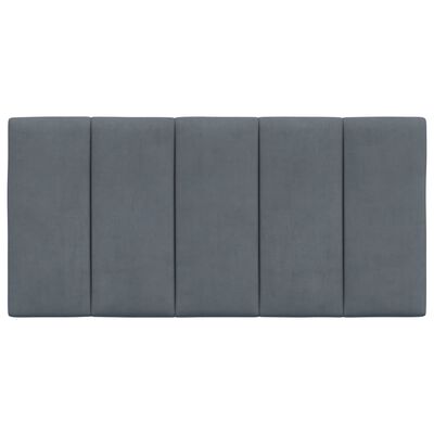 vidaXL Coussin de tête de lit gris foncé 100 cm velours