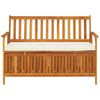vidaXL Banc de rangement de jardin Bois d'acacia solide 120x63x84 cm