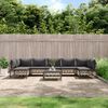 vidaXL Salon de jardin 8 pcs avec coussins anthracite r&eacute;sine tress&eacute;e