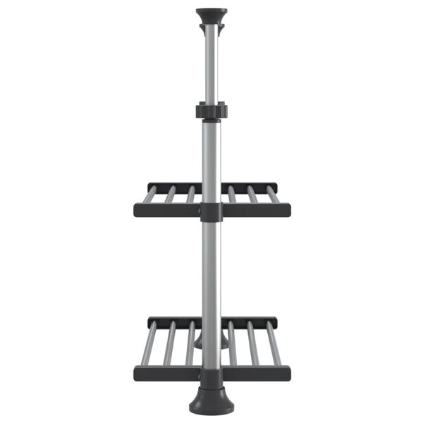 vidaXL &Eacute;tag&egrave;re de cuisine 50x25x(50-70) cm aluminium