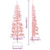 vidaXL Demi sapin de No&euml;l artificiel mince avec support Rose 150 cm