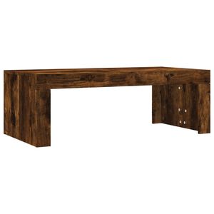 vidaXL Table basse ch&ecirc;ne fum&eacute; 102x50x36 cm bois d'ing&eacute;nierie