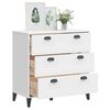 vidaXL Commode VIKEN blanc bois d'ing&eacute;nierie