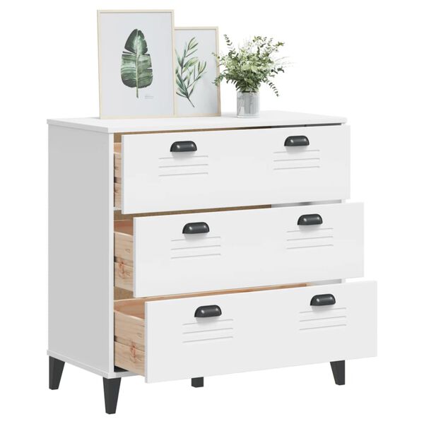 vidaXL Commode VIKEN blanc bois d'ing&eacute;nierie
