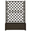 vidaXL Jardini&egrave;re avec treillis 100x43x142 cm PP Moka