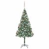 vidaXL Arbre de No&euml;l artificiel pr&eacute;-&eacute;clair&eacute;/boules pommes de pin 180cm